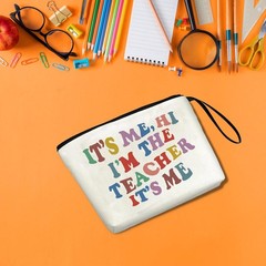 APAKUTA Teacher Gifts Makeup Bag Singer Inspired Gift Song Lyric white