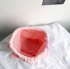 AKOAK 1 Pack Cute Fluffy Piglet Makeup Bag, 23 x 17cm / 9 x 6.7inch, Pink