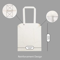20-Pack Economical 11.8″x13″ Cotton Tote Bags, Lightweight Small Reusable Gro…