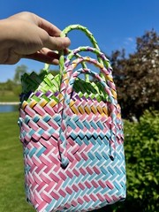 Woven Basket Multi-functional Beach Bag Reusable Grocery Shopping Bag Tote Bag
