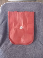 Reusable LULULEMON Shopping Tote Bag Fabric Handles Snap Closure 11.5″ x 9″ x 4″