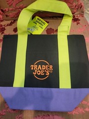 Trader Joe’s Mini Totes Black Purple Lime Green Multi Colors LTD New Tag