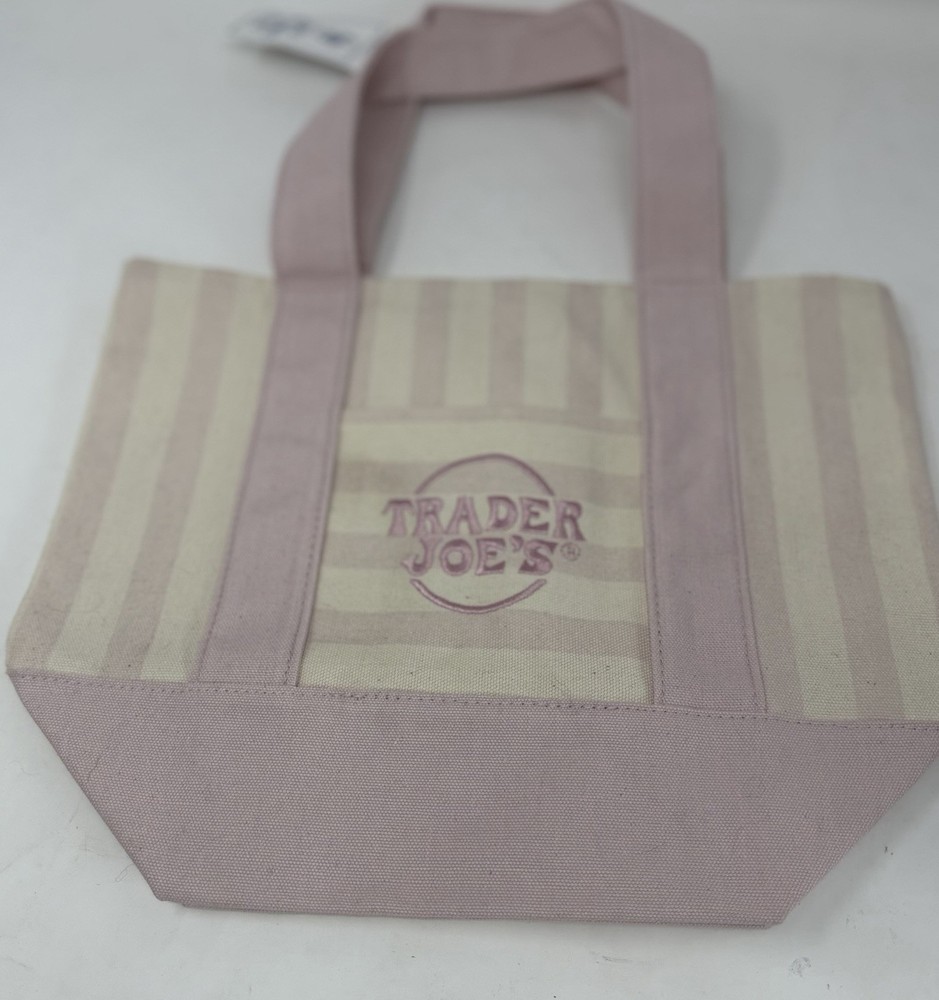 Trader Joe’s Pastel Striped Mini Tote Pink Summer 2026