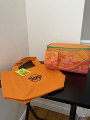 Trader Joe’s Orange Bundle Of 2 Bags Canvas Tote & Mini Insulated Cool Bags