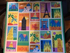 Travel Destination~NY PARIS EGYPT MEXICO Reusable Shopping Bag EcoTote Marshalls