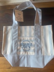 2 New Striped Trader Joes Mini Totes- Limited Edition Free Shipping