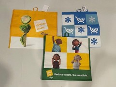 KROGER KROJIS ANIMATED CHARACTERS REUSABLE SHOPPING BAGS EARTHWISE LOT OF 3 NWT