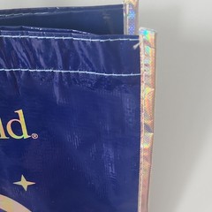 Walt Disney World Foldable Reusable Shopping Bag Blue Gold All-Over Pattern