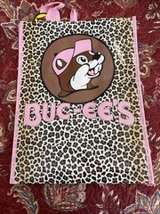 Buc-ee’s Pink Leopard Print Reusable Tote Bag New With Tag Gift Bag