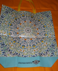 NEW ~2 Floral Print @ Blue Bottom Shopper Beach Gym Tote Bags ~ 18 x 17 x 6