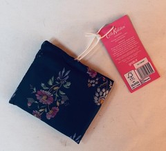 Cath Kidston Reusable Shopping Tote Bag and Foldable Bag, Floral Navy Set of 2