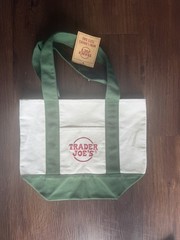 Trader Joe’s Small Mini Canvas Reusable Tote Bag, Multicolor, 13×10.5×4
