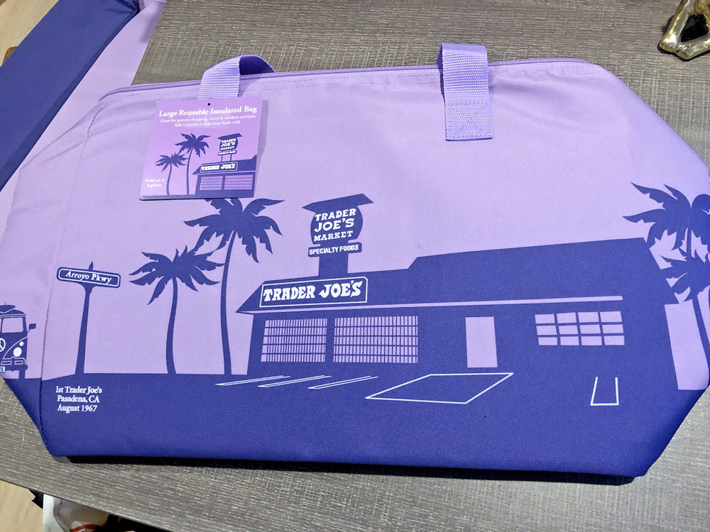 Trader Joe’s NEW SPRING 2026 RELEASE PURPLE Large Insulated Bag LIMITED 8gal.