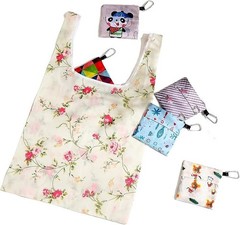 5 Pack Large Grocery Bags,Foldable Heavy Duty Nylon Shopping Tote,5 Random style