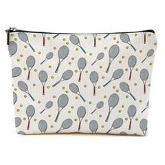 Cute Tennis Makeup Bag Gifts 9″W x 7″H, Multicolor 0700
