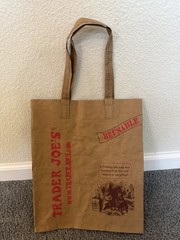 Trader Joe’s Eco Reusable Brown Shopping Bag “rare” with 3 extra bags