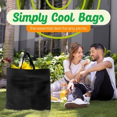 Simply Cool 200 Pack Black Reusable Eco-Friendly Grocery Shopping Bags 12.6″x…