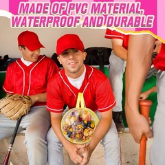 SilTriangle 12 Pcs Softball Clear Makeup Bag with 7.09 inches, Two Color