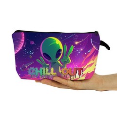 YULUENZE Funny Alien Gift Pattern Makeup Bag Cute Small hzt0099
