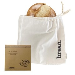 XXL Reusable Sourdough Bread Bag | Beeswax Bags X-Large, White – Drawstring