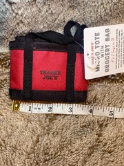 Trader Joe’s Red MICRO TOTE AND GROCERY BAG NEW