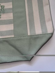 Trader Joe’s Bag Striped Mini Pastel Canvas Tote Bag in Green NWT Y2K