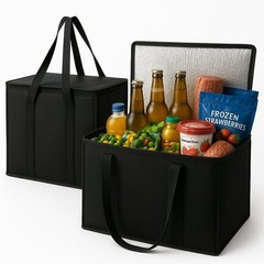 XL Insulated Cooler Bag Durable Grocery Heavy Duty Reusable Zippered Storage New
