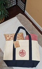 ☆☆Authentic NYC Trader Joe’s Tote Bag☆☆ Purse Beige/Navy Shopping Bag W/Tag