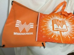 Whataburger Tote Bag & Backpack, Reusable Shopping Bag, 17 x 9 x 14.5″