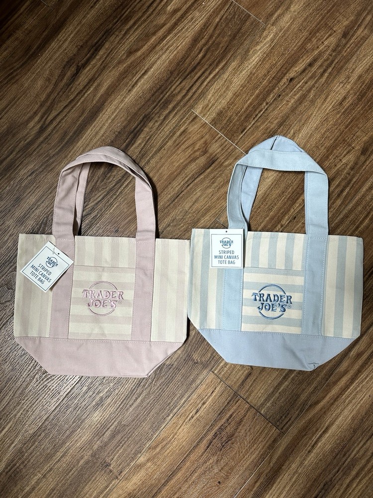 Trader Joe’s Mini Canvas Tote Bags (2 bags in total)