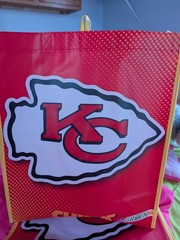 NFL Green Kansas City Chiefs Logo Reusable Tote Bags Red/Yellow Large -4 Pack