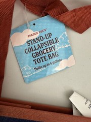 Trader Joe’s 6 Gallon Stand-Up Collapsible Grocery Tote Bag Moon Hibiscus Plane