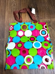 Flomo multicolored circle reuseable shopping bag 14x7x15 inches