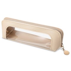 YQQYG Makeup Brush Bag, Clear Bag 19.5 cm x 4.95 x 6.0 cm, White
