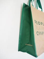 Starbucks PEOPLE PLANET COFFEE Reusable Lunch Bag Market Shopping Gift Bag RARE