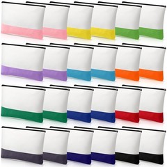 Sweetude 24 Pcs Canvas 22 x 13 x 4.5 Cm/8.66 x 5.12 x 1.77 Inches, multicolor