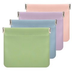 ISKYBOB Pouchic – Personalized Snap Closure Leather Organizer Medium, Macaron