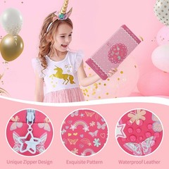 onemoky Small Makeup Bag for Girls, Cute Travel Rose Red