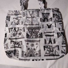 Ikea Karismatisk Black/White Foldable Shopping Bag Stocking Filler