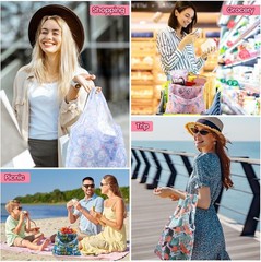 Stylish 50 Pack Reusable Foldable Grocery Totes – Lightweight & Practical