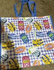 Lot Of Two TJ MAXX REUSABLE SHOPPING TRAVEL TOTE BAGS Floral Fish As Shown
