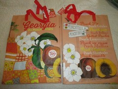 2X Lot Trader Joe’s Georgia The Peach State Tote Bags NWT FREE SHIPPING Reusable