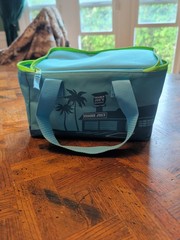 Trader Joe’s MINI INSULATED LUNCH TOTE BAG – Aqua /blue New With Tags