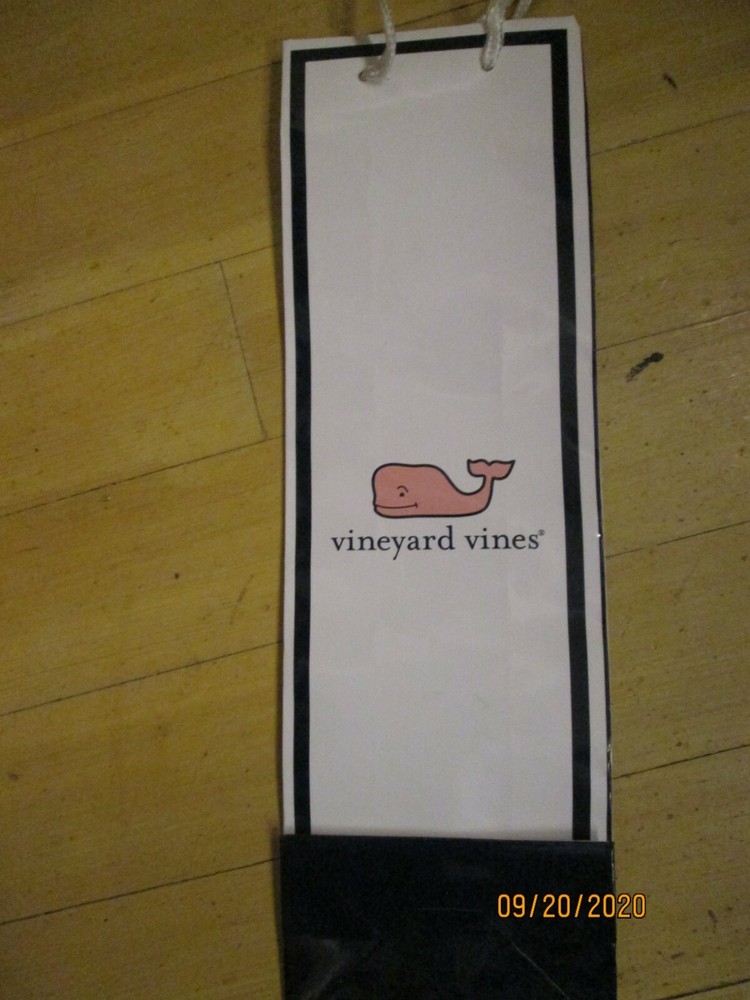 Vineyard Vines Tall Paper Wine Tote Bag 5″ by 16″