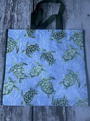 HAWAIIAN HONU TURTLE REUSABLE SHOPPING BAG BEACH BAG / BEACH TOTE