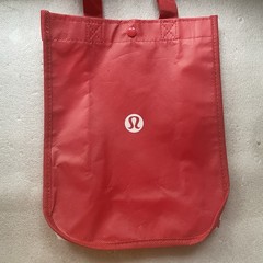 Lululemon Reusable Shopping Tote Bags Lot Black Red Set Of 3 Snap Closure Logo
