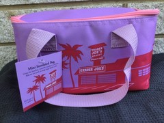 Trader Joe’s Mini Insulated Tote Bag Lavender Purple with Red Accent NWT!