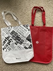 NEW LOT OF 2 Lululemon Manifesto Large Reusable Shopping Bag