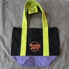 Trader Joe’s Foldable Canvas Trick-or-Treat Tote Bag Black Green Purple