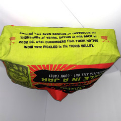 Trader Joe’s Reusable Canvas Shopping Tote The Pickles Print GroceryMarket 14×18